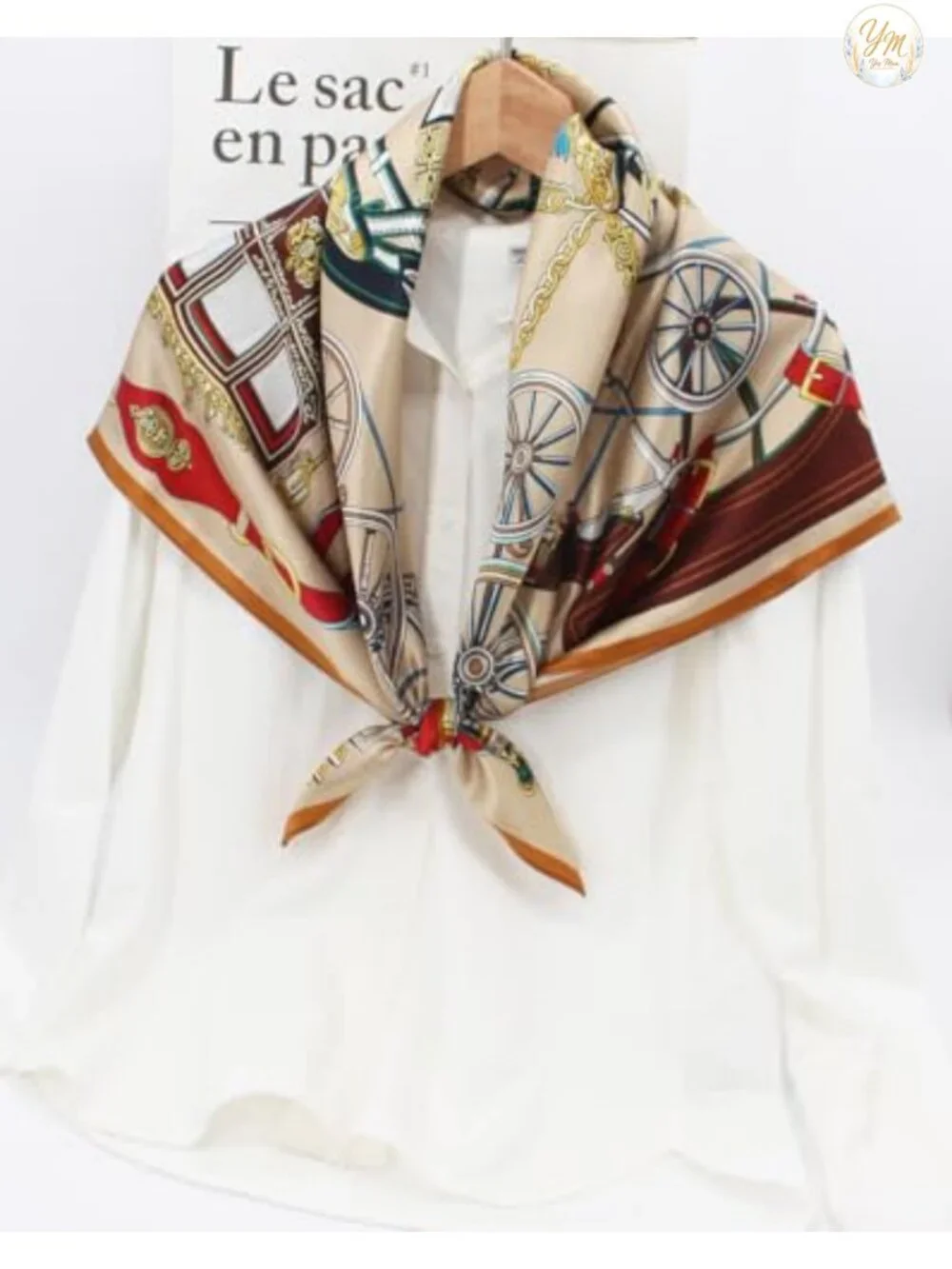 Silk Scarf 100% Mulberry Square Hair Wrap Headband Bandana Lightweight